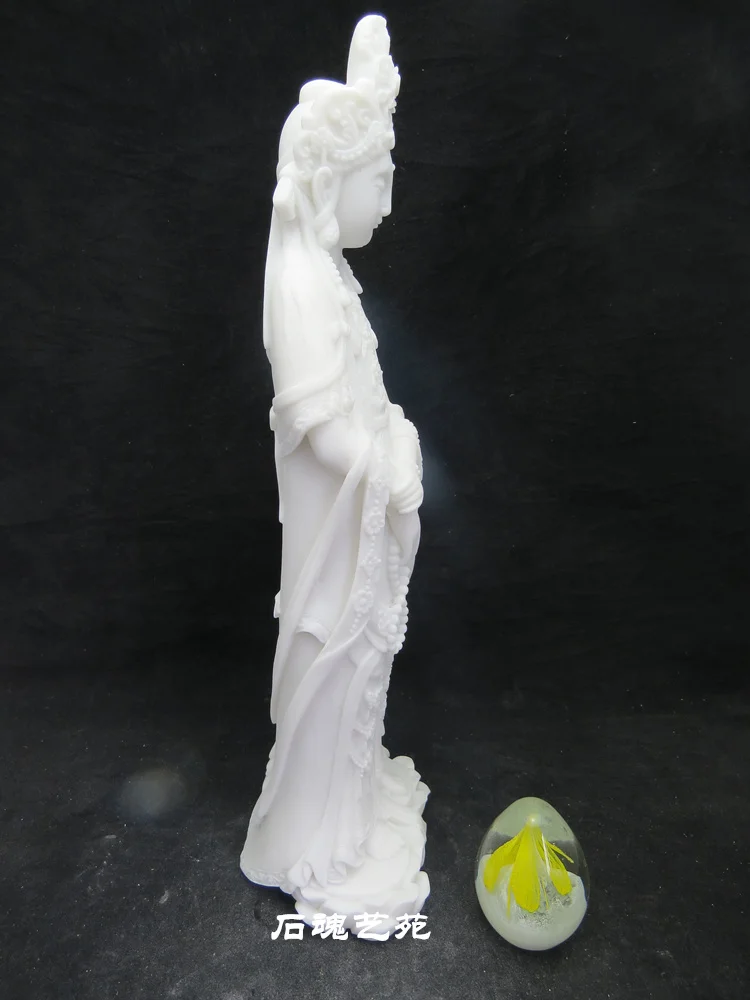 Статуя фэн-шуй белая Нефритовая мраморная статуя богини Мазу масу 40 см L | Дом и
