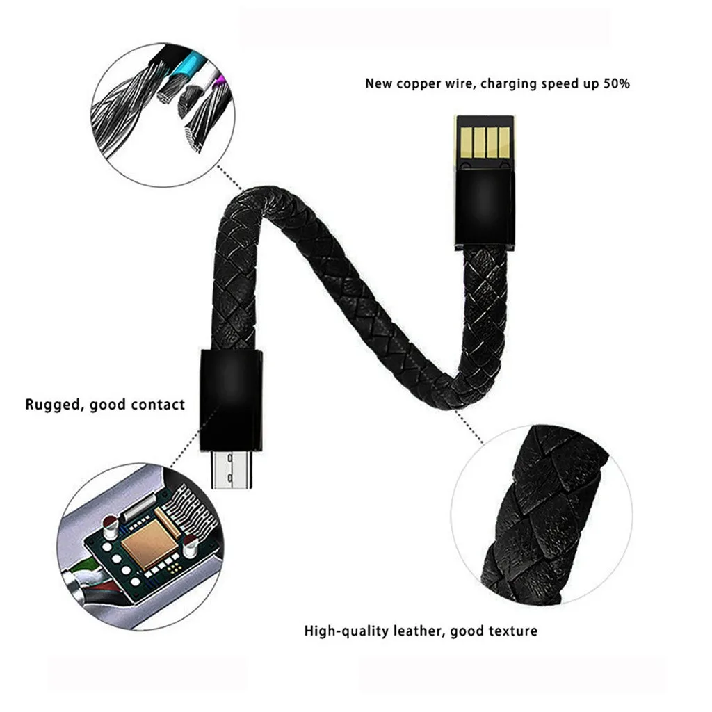 Usb кабель на запястье с разъемом Type C 20 см|Кабели питания| |