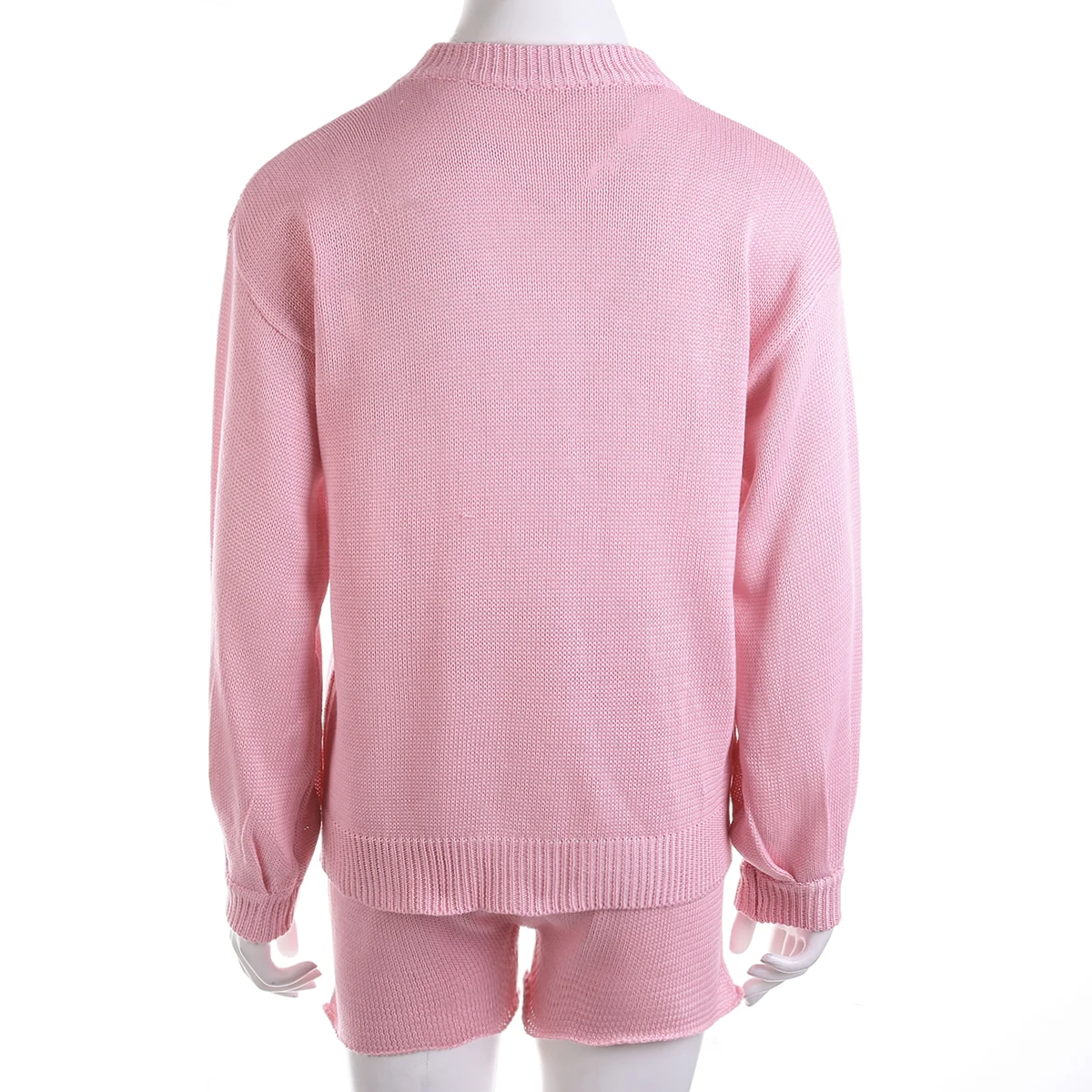 Комплект Спортивный женский из двух предметов трикотажный топ и шорты на осень |