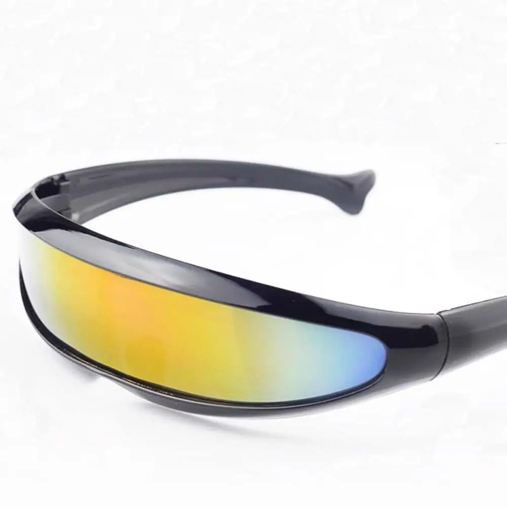 

Futuristic Narrow Cyclops Visor Sunglasses Laser Eyeglasses UV400 Personality Mirrored Lens Costume Eyewear Glasses Men Glasses