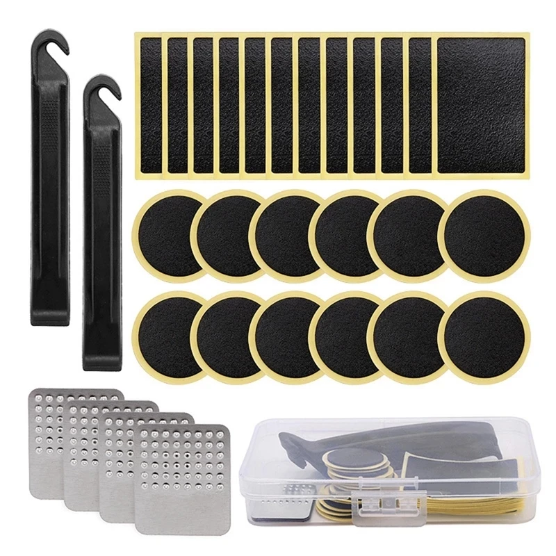 

30Pcs/Set Mountain Bike Tire Repair Tool Set Inner Tube Patching Tyre Filler Glue Patch Tire Fix Suit