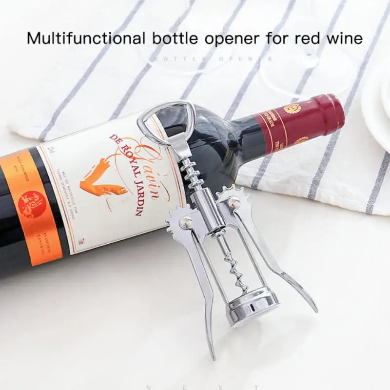 

2 In 1wing Type Wine Bottle Opener Gadget Wine Accessories Metal Wine Corkscrew Stainless Steel Waiter Bottle Beer Cap Opener