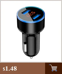 3.1A устройство для автомобиля с двумя портами USB Зарядное устройство 2 Порты и разъёмы ЖК-дисплей Дисплей 12-24V Синий светодиодный гнездо сигареты Зажигалка Новинка и лидер продаж; Экспресс-зарядки Y3