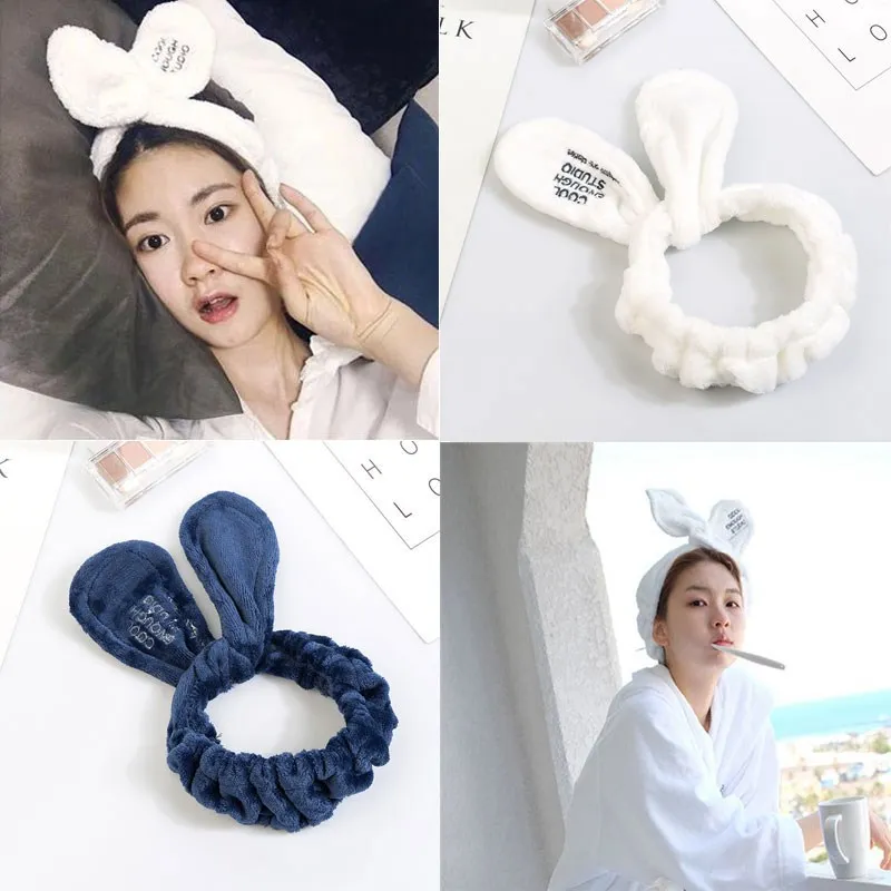 Повязка на голову из кораллового флиса для мытья лица макияж женщин банная