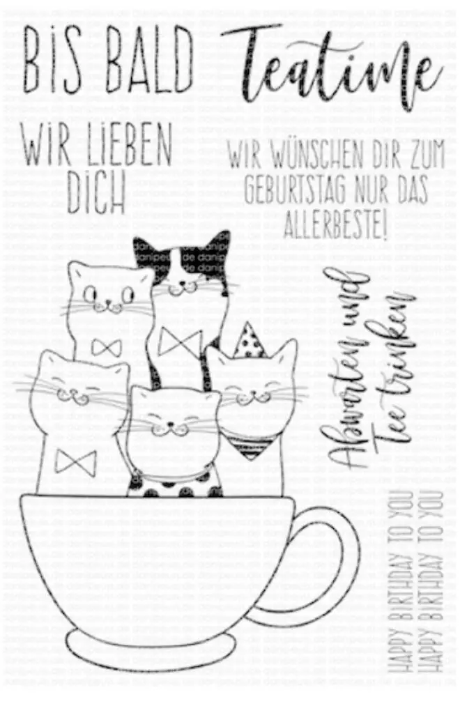 Немецкие слова прозрачный силиконовый штамп/печать для DIY