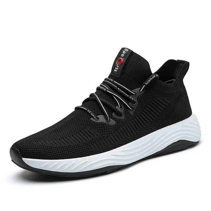 

Hot Sale Breathable Casual Men's Vulcanize Shoes 44 Spring Mesh Men's Sneakers Outdoor Walking Lace-up Men's Flat Shoes