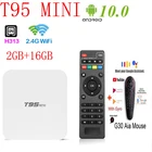 Android 10,0 ТВ коробка T95 мини 4 ядра 2 Гб Оперативная память 16 Гб Встроенная память Смарт ТВ STB 2,4G, Wi-Fi, Декодер каналов кабельного телевидения 4 к HD медиа плеер