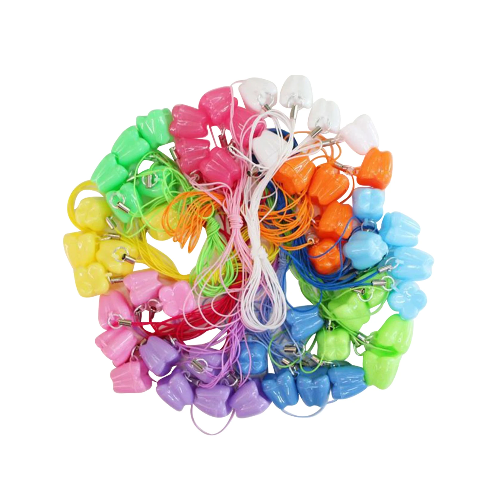 

50pcs Souvenir Save Kids Storage Case Necklace Cute Dental Baby Teeth Box Keep Memories Preservation Collection Portable Gifts