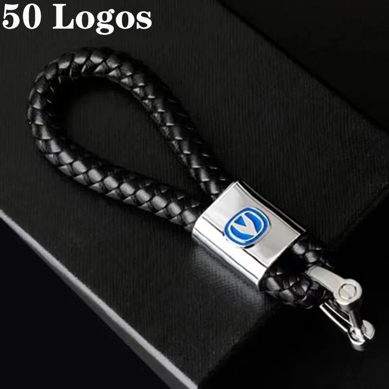 

Car Keychain Braided Rope For Changan OPEL Buick Land Rover Citroen Cadillac Maserati JEEP FIAT Keychain Key Ring Accessories