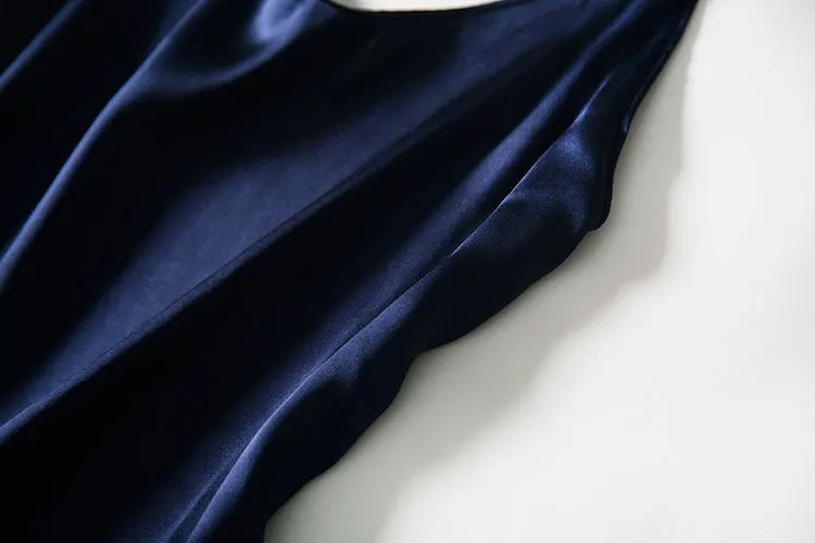 Женская шелковая рубашка Camisole черная летняя новый стиль 2020 внутренняя ткань