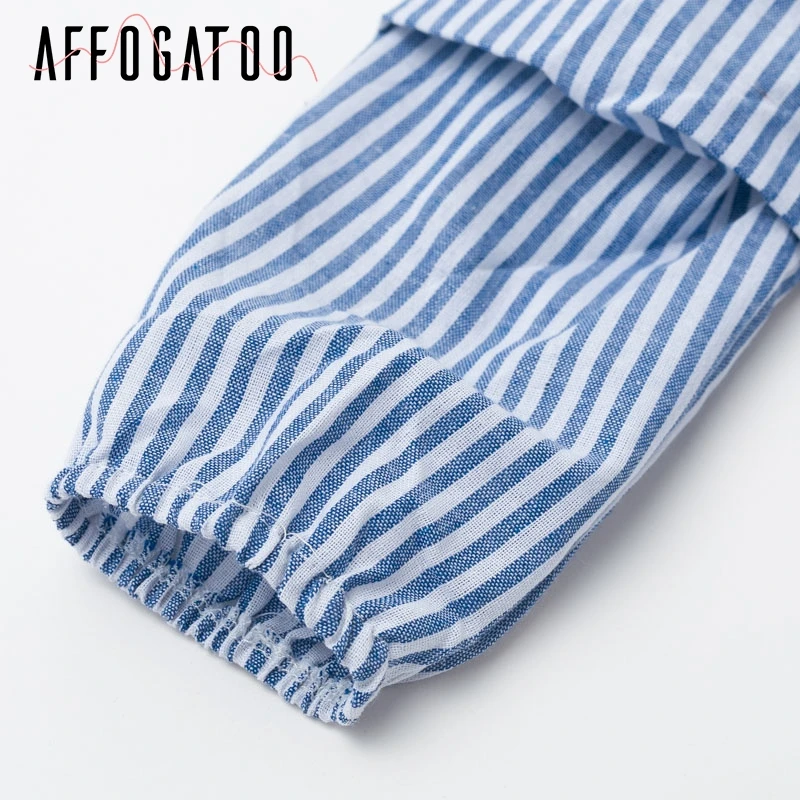 Afogatoo сексуальный полосатый комбинезон на одно плечо Женский Повседневный