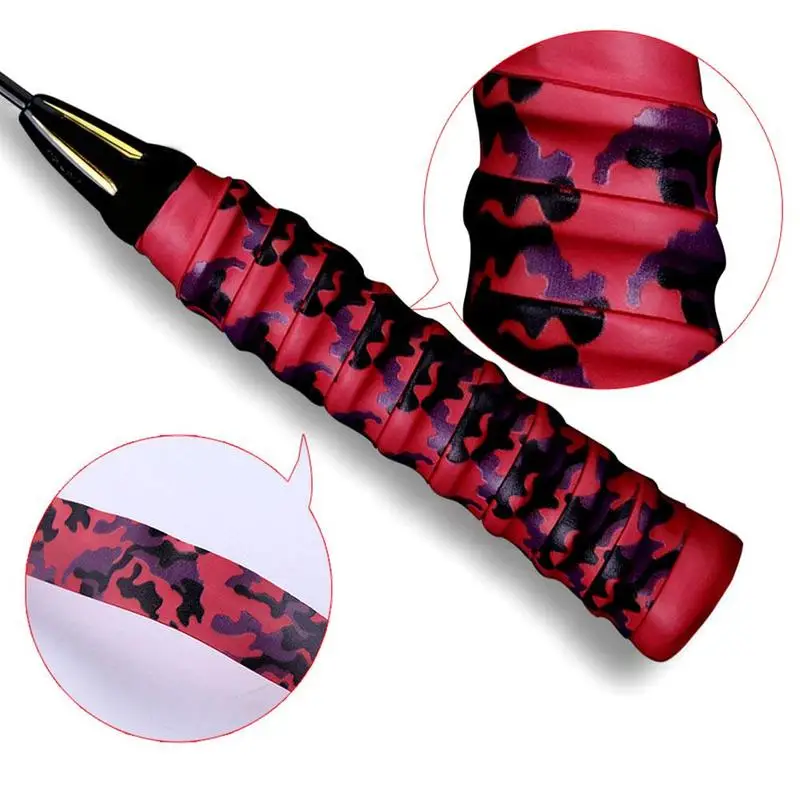 

Badminton Racket Sweat Band Camouflage Printed Racket Tennis Band Racquet Non-slip Antiperspirant Grip Band Grip Y2D1