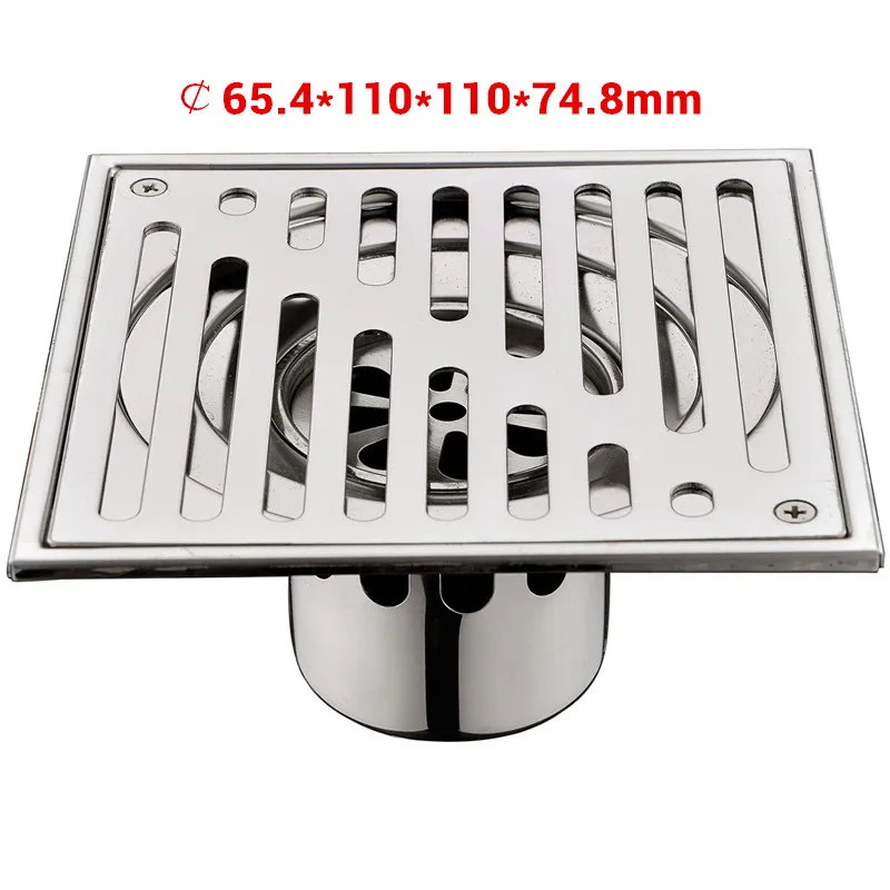 Vidric Bangnolux SUS 304 Stainless Steel Square Shower Grate Waste Tile Insert Floor Grates Bathroom Drains Drain S | Обустройство