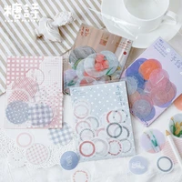 1pack small fortunate series sealing paste photo stickers cute basic round diy diary decor sticker scrapbooking
