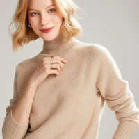 autumn and winter new ladies sweater turtleneck sweater women 100 pure cashmere knitted pullover pure color womens top