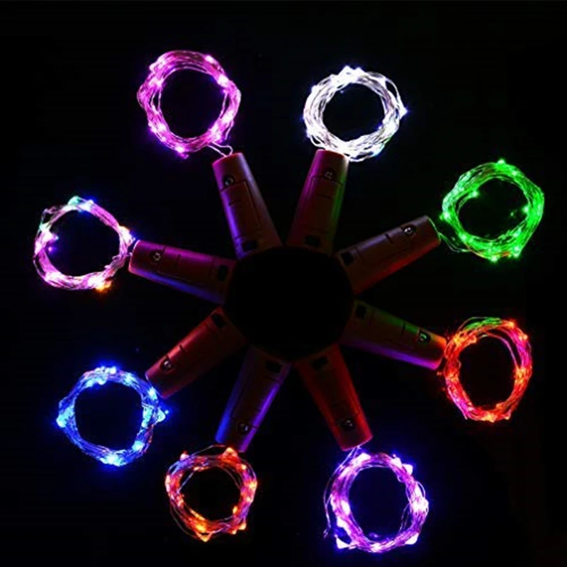 Серебристые проволочные светильники пробка 3 фута сказочные гирлянды на