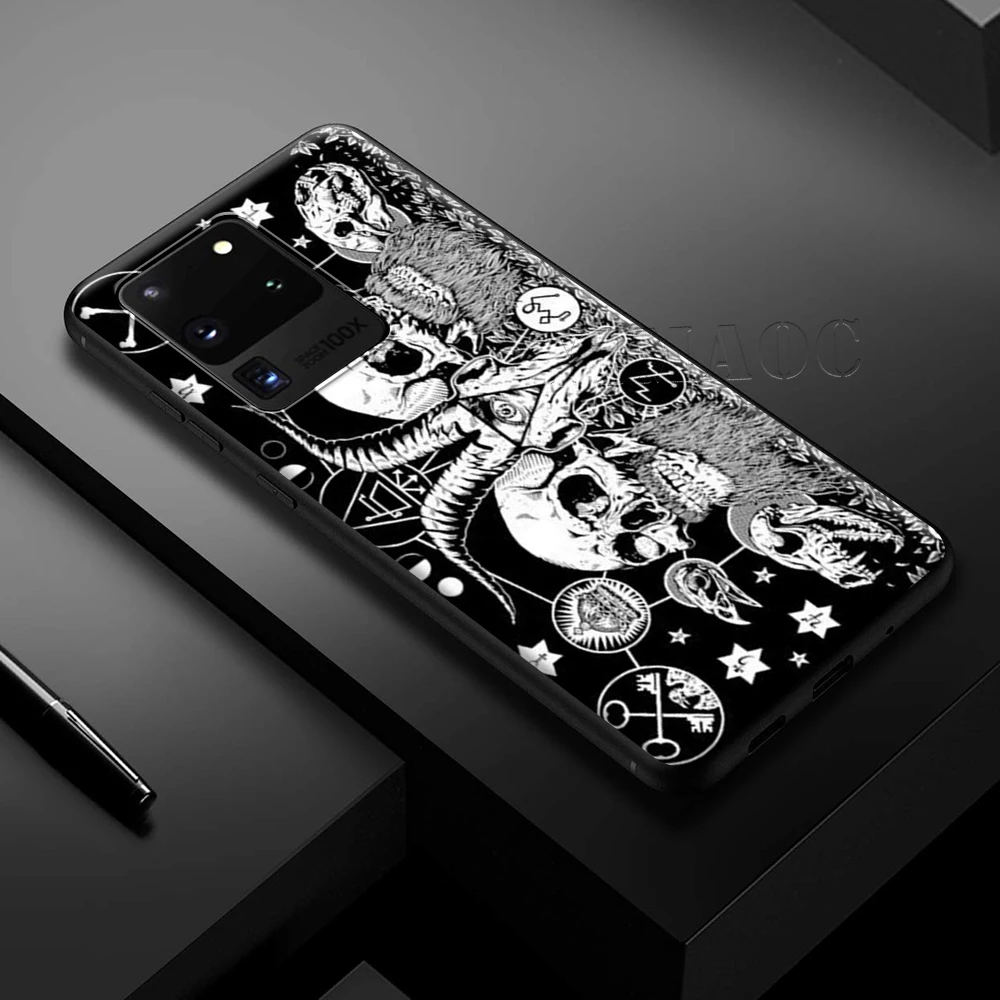 YIMAOC Мягкий силиконовый чехол с черепом в сатаническом стиле для Samsung Galaxy S6 S7 S10e Edge