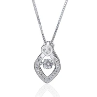 yjad001513 new fashion ol ms clavicle chain temperament retro zircon inlaid smart pendant jewelry s925 silver jewelry