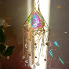 Подвесной светильник Ловец Солнца с кристаллами, Радужный аксессуар для дома и сада