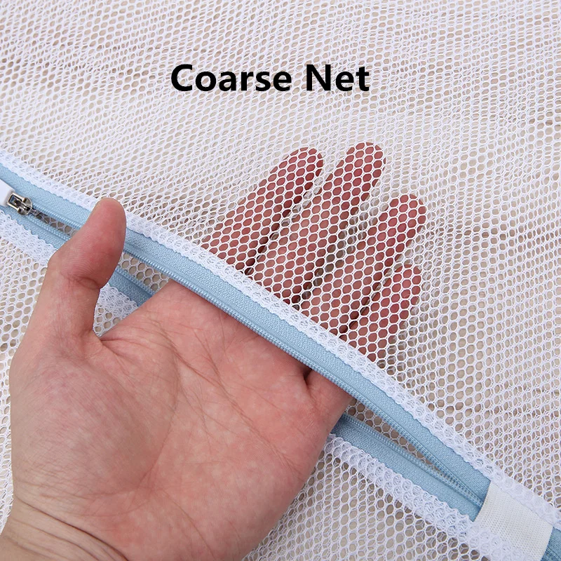 Coarse - 40-50cm На цветной молнии полиэфирная сетка стиральные мешки Бытовая защищенная одежда нижнее белье бюстгальтер мешок для стирки грубая/мелкая сетка стирка нижнее белье - Цвет: Coarse - 40-50cm