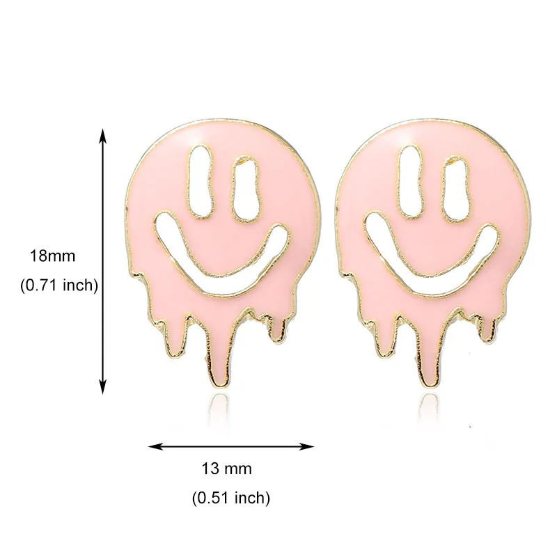 

Funny Ghost Smiley Face Expression Earrings For Women Trendy Creative Cute Stud Earrings Emo Jewelry Gift Accessories Egirls