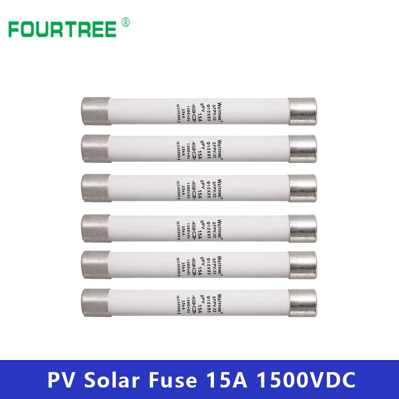 Предохранитель PV Solar 10 шт./лот предохранитель высокого давления 1500 В постоянного