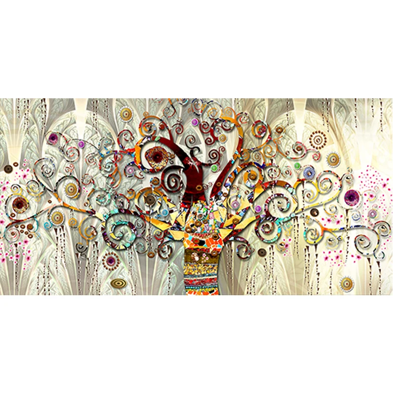 

Famous Painting Tree of Life By Gustav Klimt Canvas Painting Posters and Prints Abstract Wall Art Pictures for Living Room