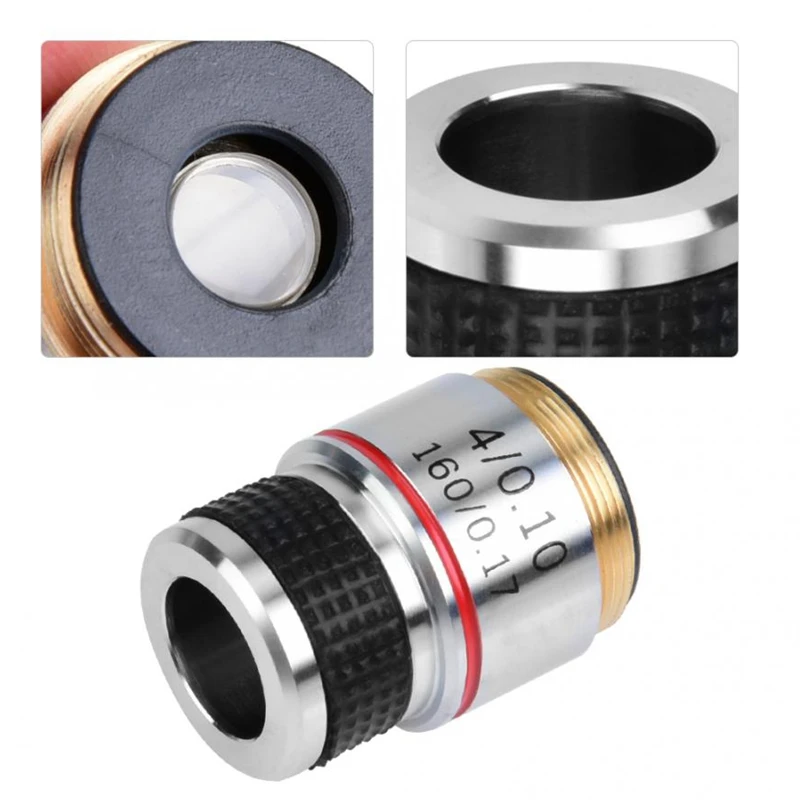 Оптический микроскоп объектив 4X 10X 20X 40X 60X 100X ахроматический лабораторный