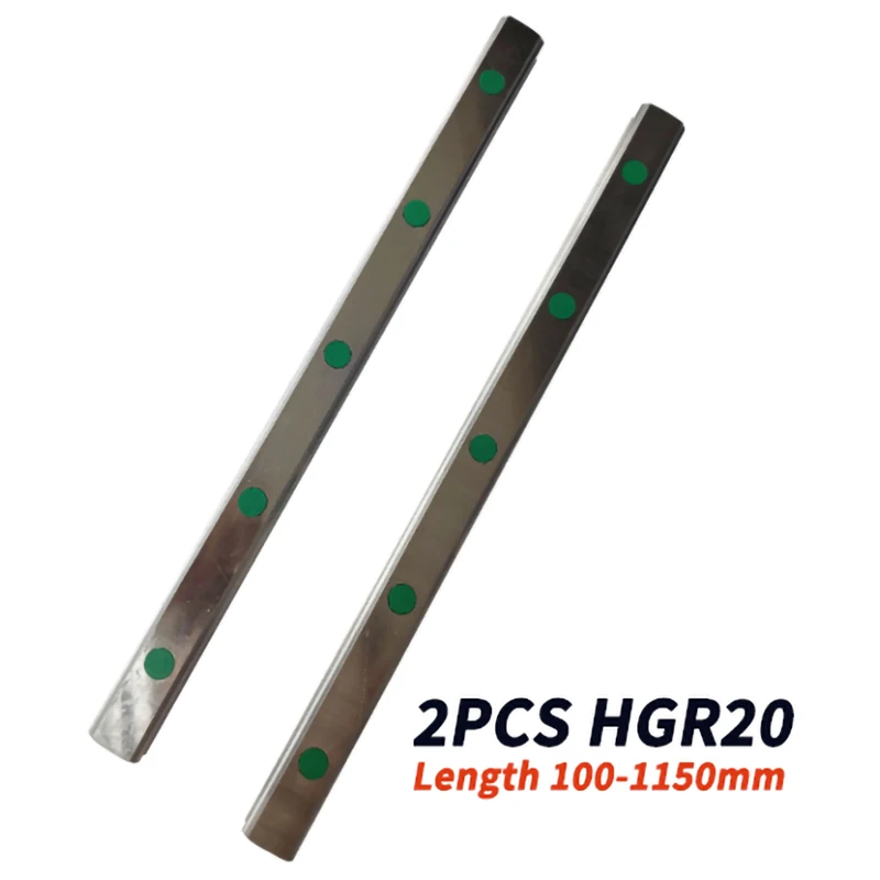 

2pc 100 -1500mm HGR20 Square Linear Guide Rail for HIWIN Slide Block Carriages HGH20CA HGW20CC CNC Router Engraving