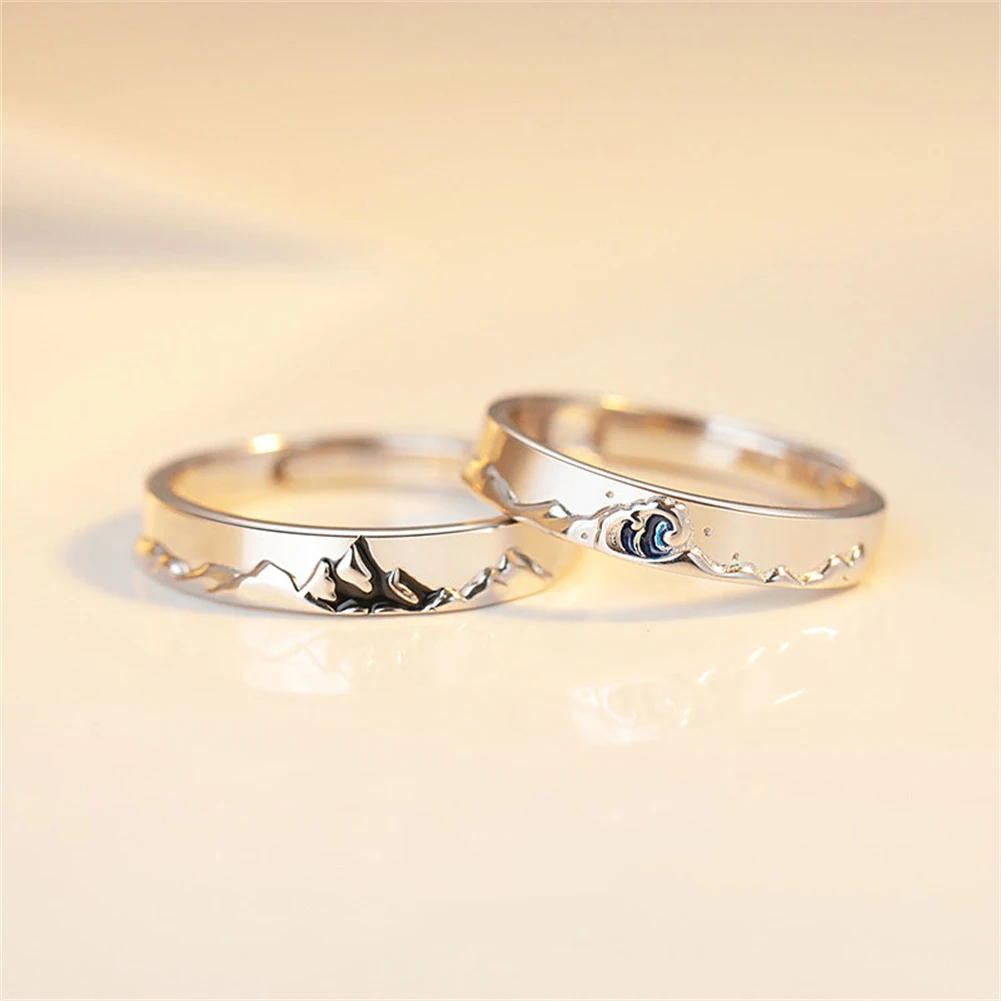 Подарок на годовщину любви модные кольца с серебряным покрытием регулируемые из