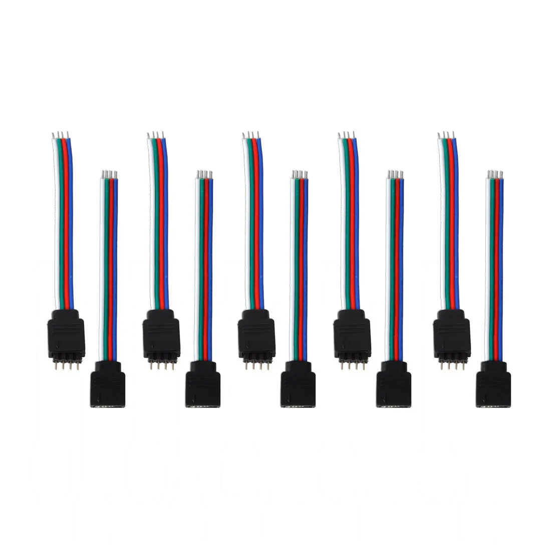 10 шт. 4Pin мужской + Женский Соединительный кабель провод для 3528 5050 SMD Светодиодные