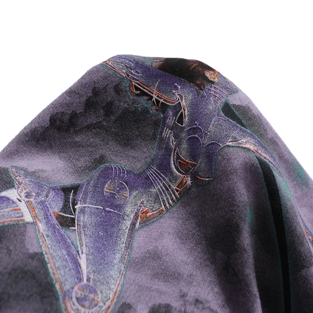 

2021 Men Hip Hop Oversize T-Shirt Streetwear Robot Girl Letter Print T Shirt Harajuku Cotton Loose Summer Short Sleeve Tshirt