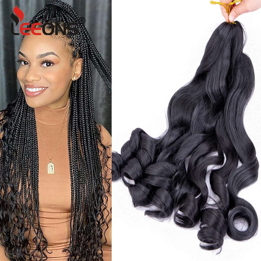 

Synthetic Curly Braids Hair Loose Wavy Spiral Curl Braids French Curl Crochet Braid Hair Extensions Pre Stretched Braiding Hair