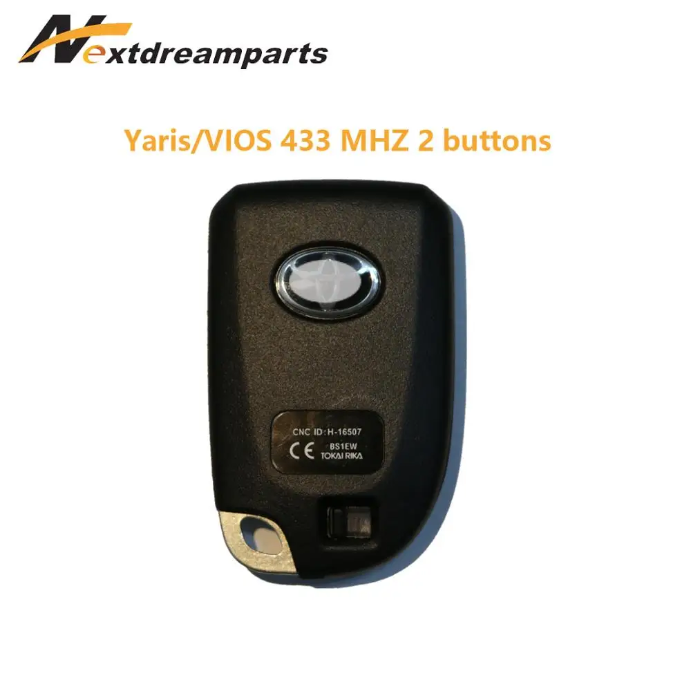 Оригинальный умный ключ 8A для Toyota Yaris VIOS 433 МГц 2 кнопки BS1EW 89904 0H010|Ключ от авто| |