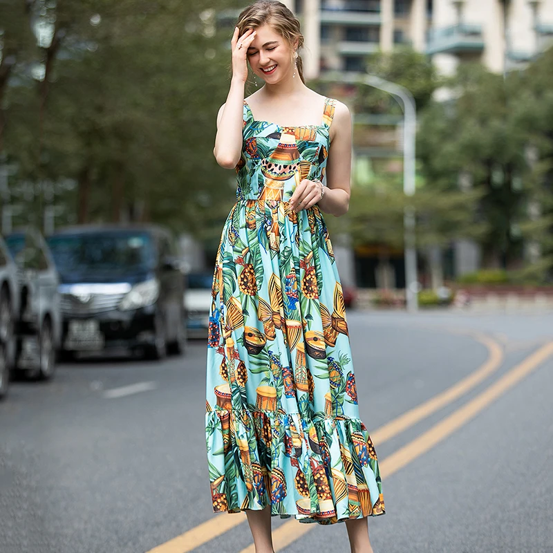 Платье женское демисезонное на тонких бретельках с юбкой годе|Женские платья| |