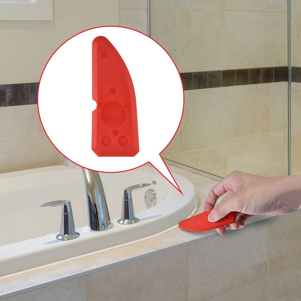 

4pcs Fugi Scrapers Grout Red Silicone Sealant Applicator Joint Filler Smoothing Spatula Cleaning Tile Dirt Hand Tool