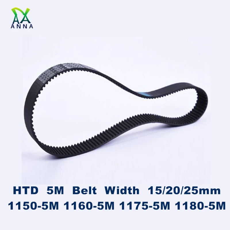 

HTD 5M synchronous Timing belt C=1150/1160/1175/1180 width 15/20/25mm Teeth 230 232 235 236 HTD5M 1150-5M 1160-5M 1175-5 1180-5M