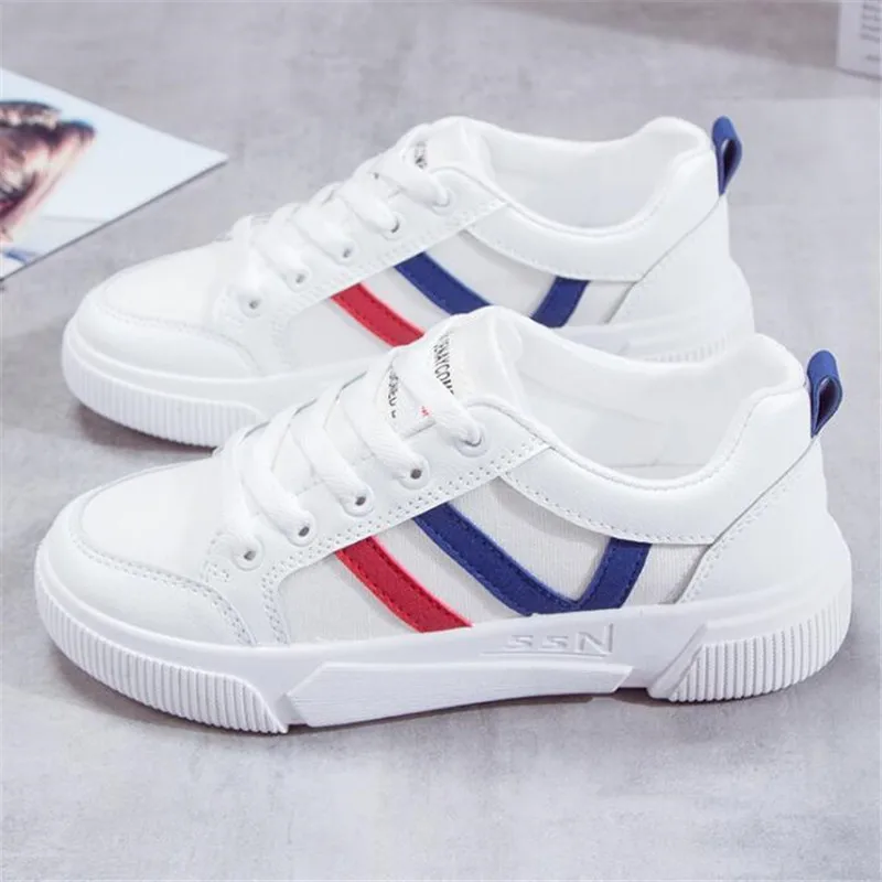 

New white shoes women's wild fashion flat casual low to help women platform sneakers shoes zapatos de mujer womens shoes