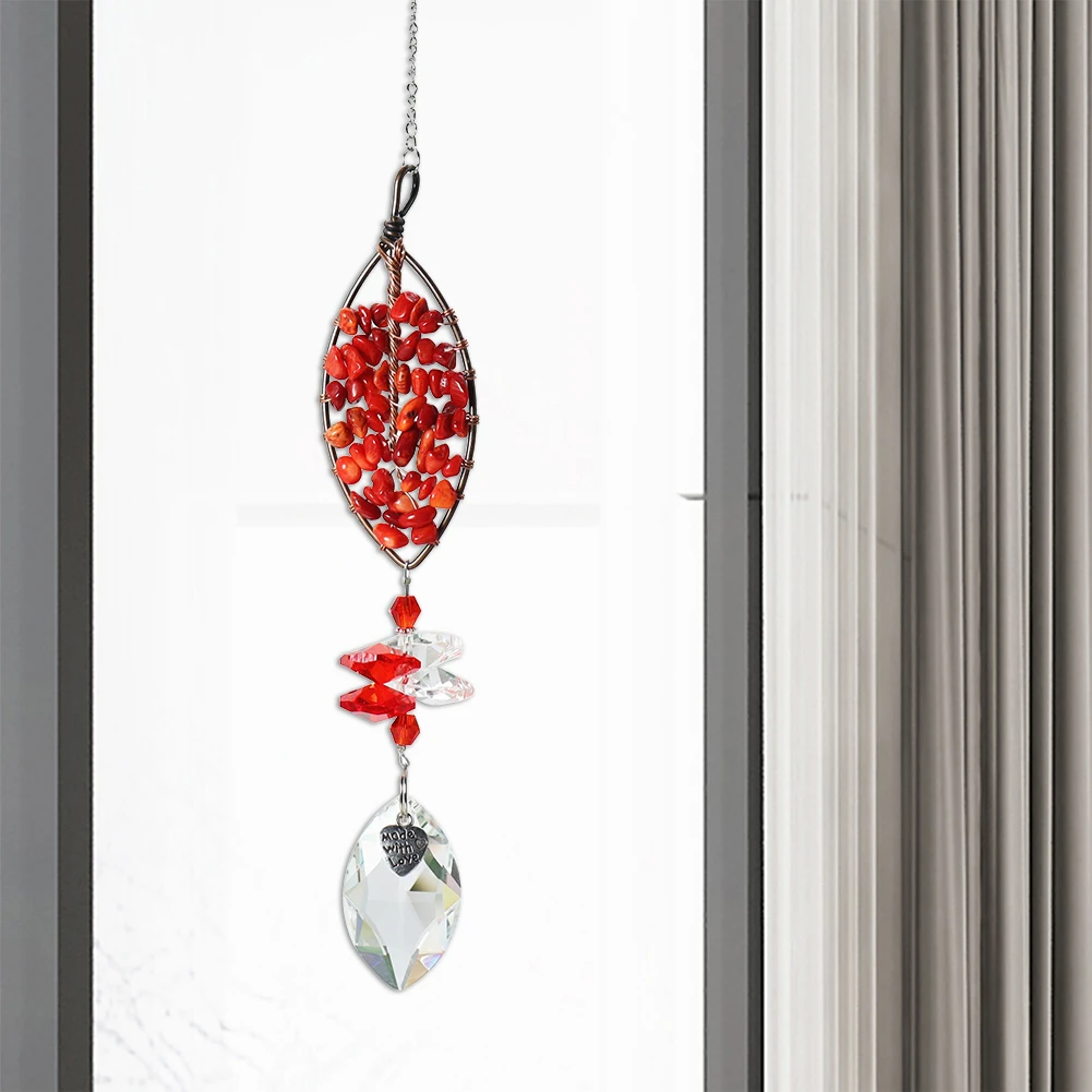 

Art Crystal Pendant Handmade Sun Catcher DIY Light Catcher Home Window Wind Chimes Hanging Ornament Car Interior Decor Mom Gift