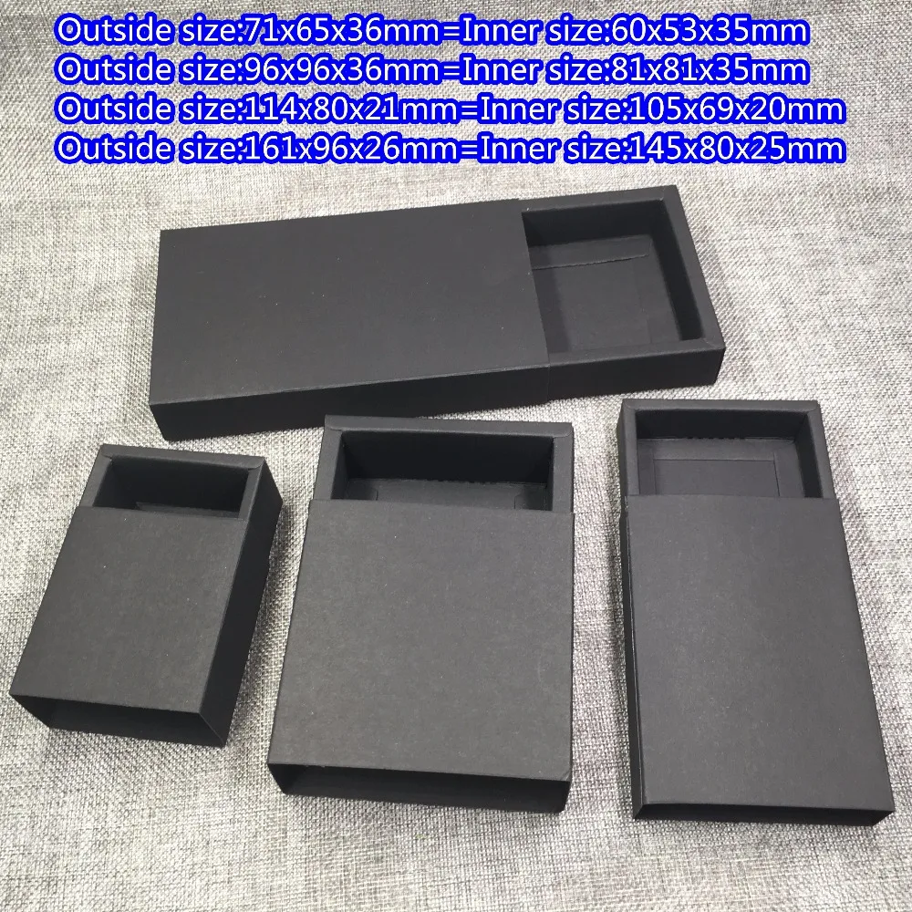 50 шт. подарочные упаковочные коробки из крафт бумаги пустые бумажные ящики для