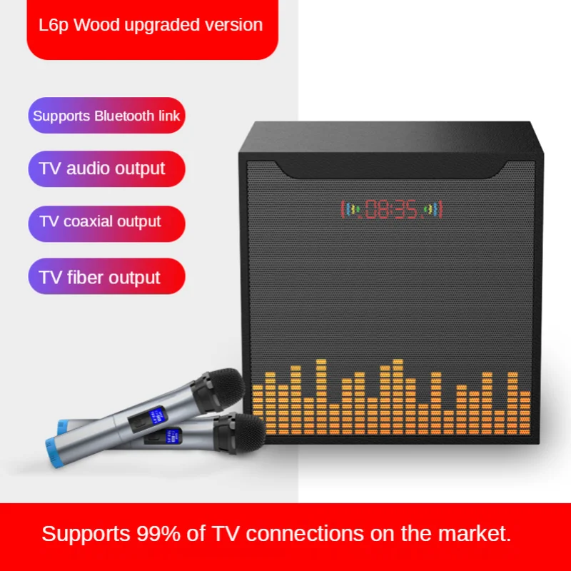 Online Speaker Rumah Mikrofon Nirkabel Terintegrasi Kecil Ruang Tamu Latihan Menyanyi TV Peralatan Mesin Karaoke Set Stereo KTV Rumah