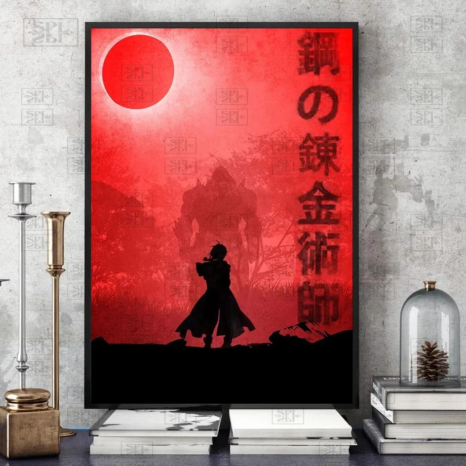 Картина на холсте аниме Стальной алхимик плакат Современное украшение для дома