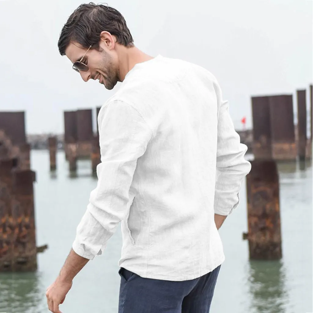 Мужская повседневная куртка на молнии тонкая уличная из смесового хлопка