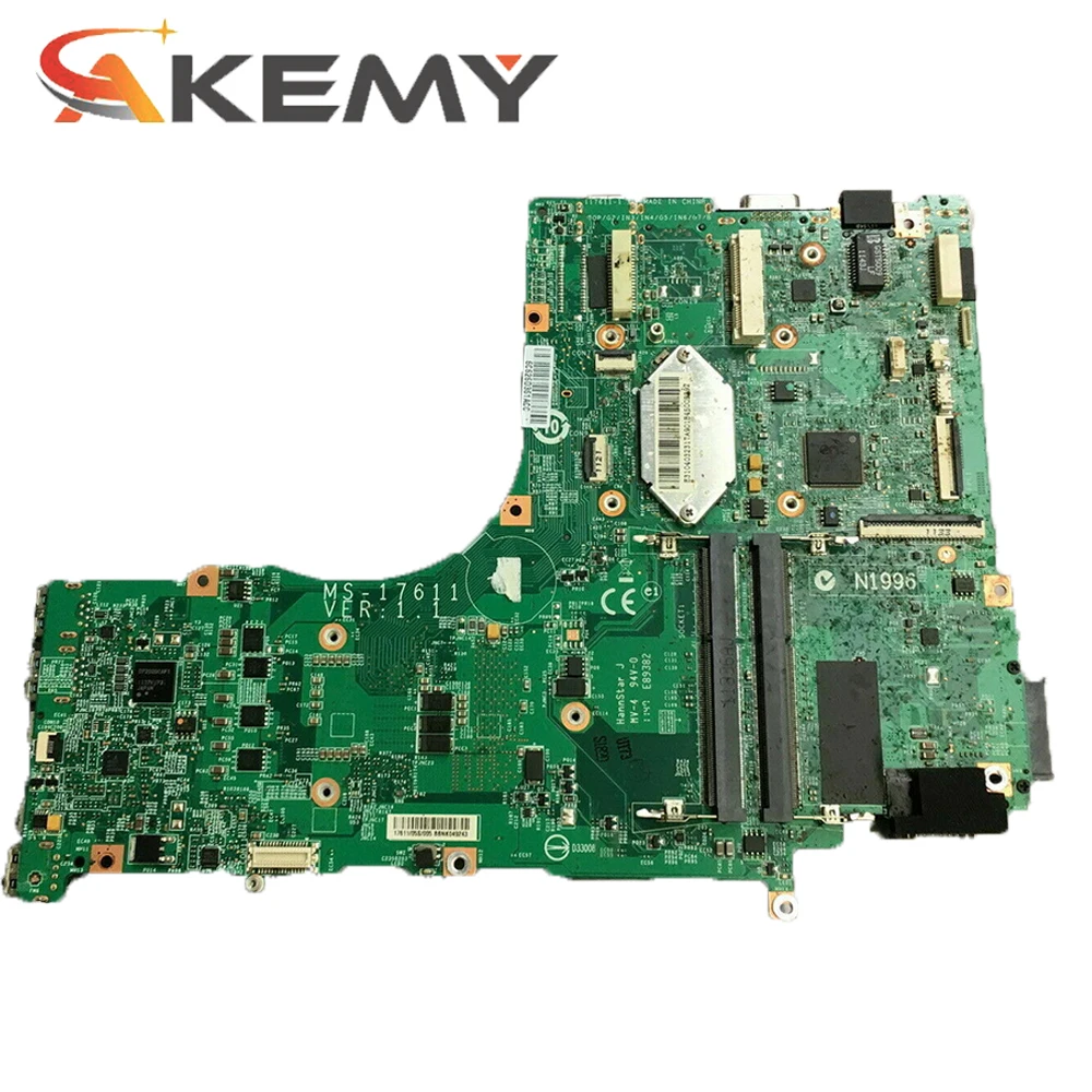 

AKEMY High Quality Original For MSI GT60 Laptop Motherboard MS-16F31 REV:1.0 PGA989 DDR3 HM77 100% Tested