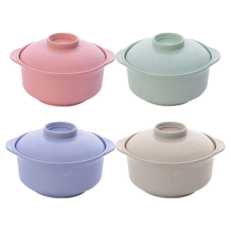 

Plastic instant noodle bowl with lid household kitchen tableware noodle Tommy ramen bowl for restaurant healthy tableware bowl