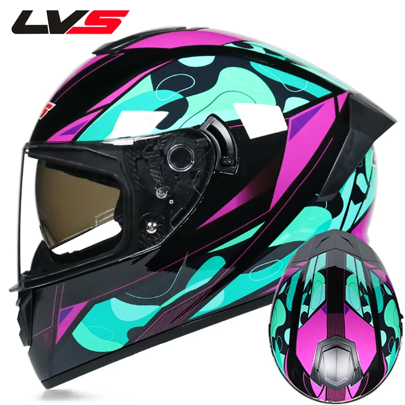 DOT Approved Safety Motorcycle Helmets Full Face Dual Lens Racing Helmet Strong Resistance Off Road Helmet 3