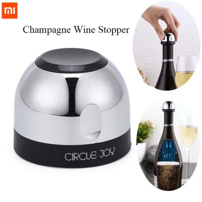 

NEW2022 Original Xiaomi Mijia Circle Joy Sparkling Wine Mini Champagne Stopper CJ-JS02 1 / box For Xiaomi Smart Home Kits gift