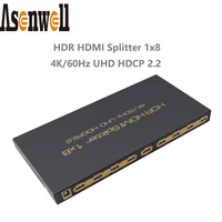 hdmi splitter 4k60hz 1x8 hdcp2 2 hdmi2 0 uhd hdr 10 hdmi 1 in 8 out splitter converter adapter dolby vision scaler down cascade