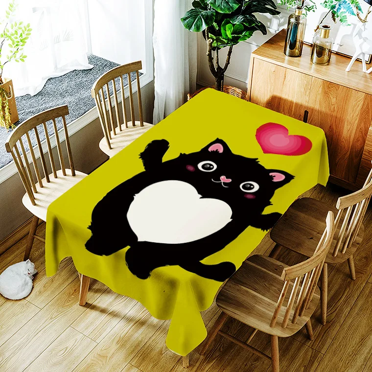 

Modern style waterproof household printing cute pattern washable tablecloth