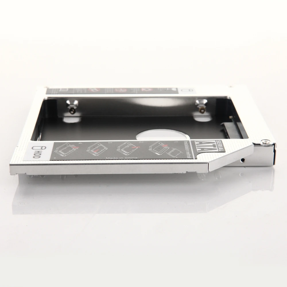 Универсальный алюминиевый 12 7 мм SATA 2nd жесткий диск HDD SSD Optical bay Caddy Frame для Toshiba